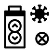 germ, lift, lift button, transmission, virus Icon
