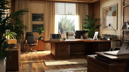 Wall Mural - contemporary office hyper realistic 