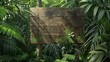 Jungle wooden signboards hyper realistic 