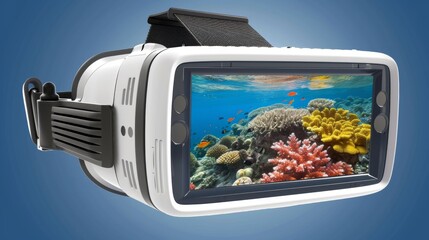 Canvas Print - Virtual reality glasses with futuristic vision technology. VR goggles. Marine Life