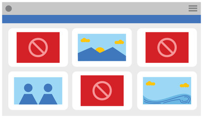 Poster - Illustration of a social media dashboard. User interface of a social media account's webpage. Graphic elements of the background design or layout of a dashboard.