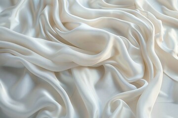 Poster - photrealistic of luxury white silk fabric. texture backgrounds.