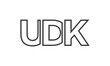 © SolaruS - UDK logo design template with strong and modern bold text. Initial based vector logotype featuring simple and minimal typography. Trendy company identity.