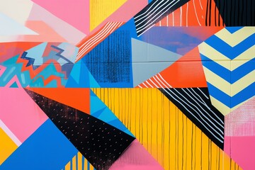 Poster - geometric patterns and vibrant hues