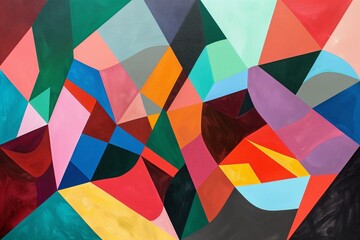 Poster - geometric patterns and vibrant hues