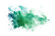 © David Kreuzberg - green blue colored watercolor paint fleck splash isolated on white or transparent png