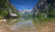 Bootshaus am Obersee lake in Berchtesgaden National Park, Alps Germany