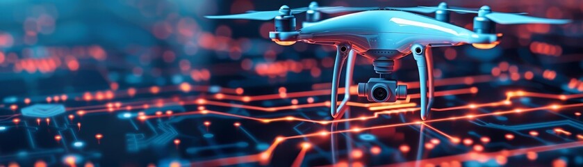 Cybersecurity Analyst deploying autonomous security drones to patrol cyberphysical systems, using AI to detect and neutralize threats in realtime