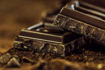 Wall Mural - World Chocolate Day,Image for cafe menu, Banner, Greeting card or banner concept.