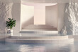 Luxury hotel swimming pool offering relaxation and elegance. AI generative.