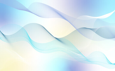 Wall Mural - 3D rendering of a blue wavy pattern. Abstract blue design