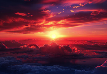 Wall Mural - Beautiful sunset