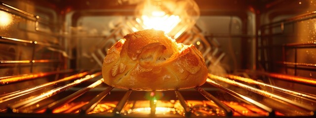 Wall Mural - bread from the oven close-up