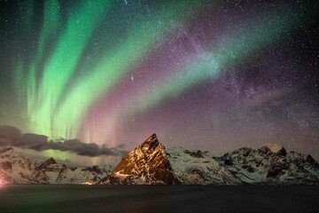 Wall Mural - lofoten aurora