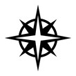 Compass symbol for map. North sign. 