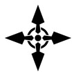 Compass symbol for map. North sign. 