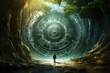 Portal of Echoes Countdown: A mystical portal emitting echoes from other realms, counting down to a dimensional shift.