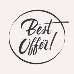 Best Offer Discount Lettering card