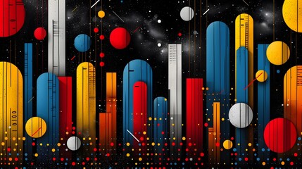 Poster - Abstract geometric patterns inspired by outer space 