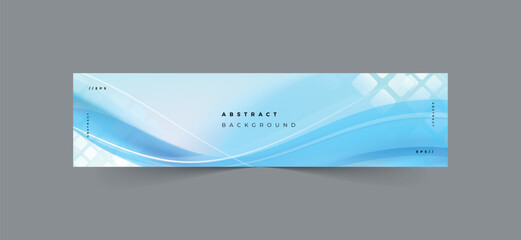 Wall Mural - Elegant abstract wavy lines linkedin banner template