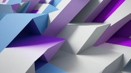 Wall Mural - Abstract white, blue and purple geometric background	
