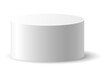 © indeedly - white podium single short size and close up on transparent background