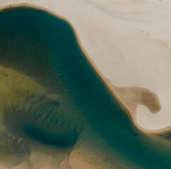 Wall Mural - aerial drone view of noosa river, byron gold coast sunshine coast, australia.