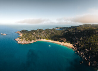 Wall Mural - radical bay beach at arcadia at magnetic island near townsville in queensland, australia - aerial dr