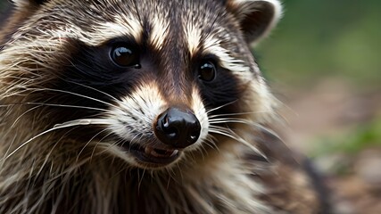 Wall Mural - portrait of a raccoon