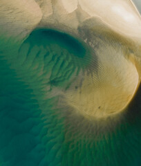 Wall Mural - aerial drone view of noosa river, byron gold coast sunshine coast, australia.