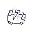 © nexusby - electric fleet line icon with trucks, EV