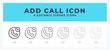 © Icon - Add call icon symbol. Logo illustration thin line. Bold line vector icons. Editable stroke