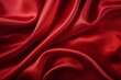 © juliars - Vibrant Red silk background. Satin fabric. Generate Ai