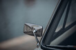 Classic old and vintage car rear view window