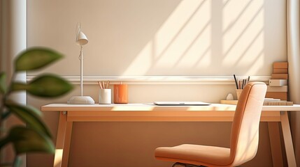 Wall Mural - workspace blurred minimalism interior