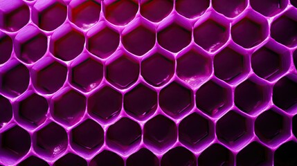 Poster - hexagonal honeycomb background purple