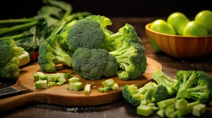 Poster - vegetable raw broccoli fresh