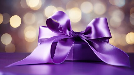 Canvas Print - shiny purple bow