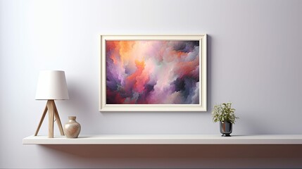 Wall Mural - vibrant blurred small frame canvas interior