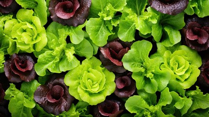 Canvas Print - fresh background lettuce salad