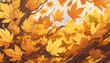 leaves in a blowing wind autumn manga wallpaper ai generated image