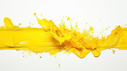 Wall Mural - canvas yellow paint splash