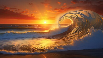 Canvas Print - beach swirl sun