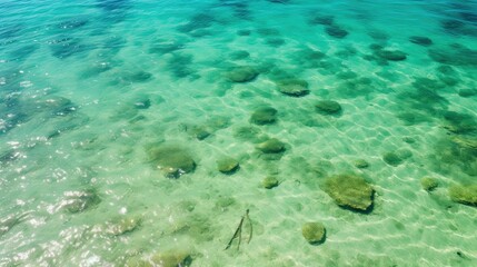 Wall Mural - turquoise blue-green algae