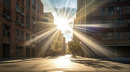 Canvas Print - shining sun ray background