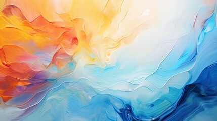 Poster - swirls abstract oil painting background