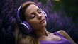 audio headphones purple