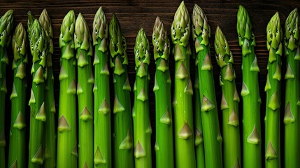 Poster - organic field asparagus green