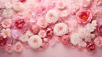 Poster - blossoms floral background pink