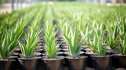 Wall Mural - healing aloe vera plants